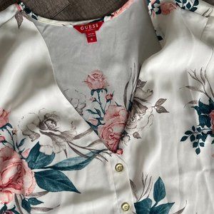 White Floral Guess Blouse
